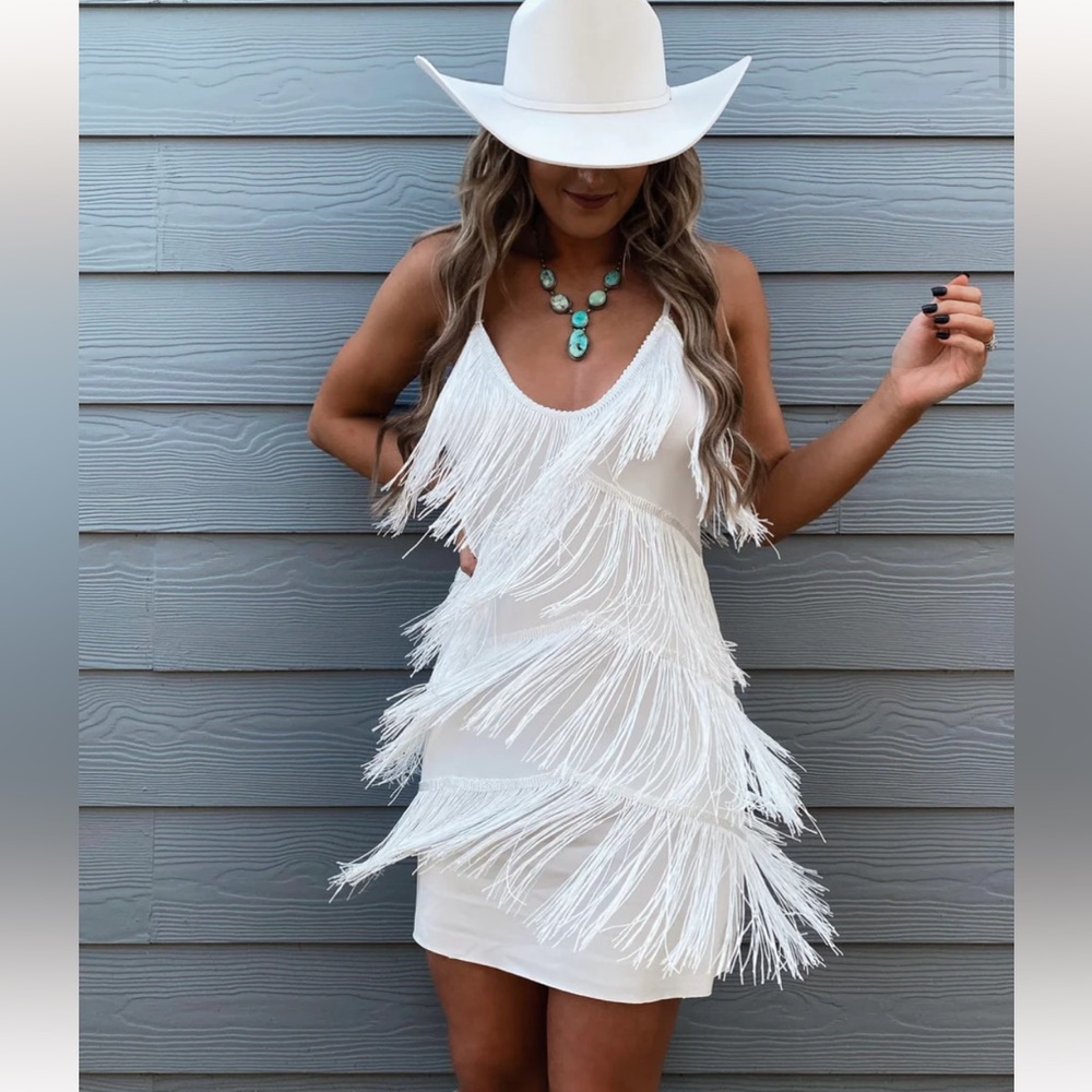 Honky Tonk Bride Fringe Dress